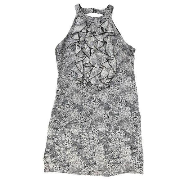 ECI New York Ruffle Bib Halter Dress sz 6 - Picture 2 of 14